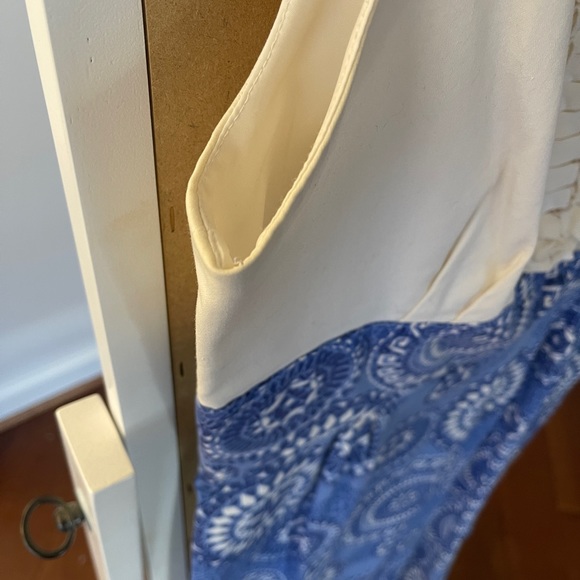 Maggy London London Times Blue White Work Dress 12 - Picture 4 of 6